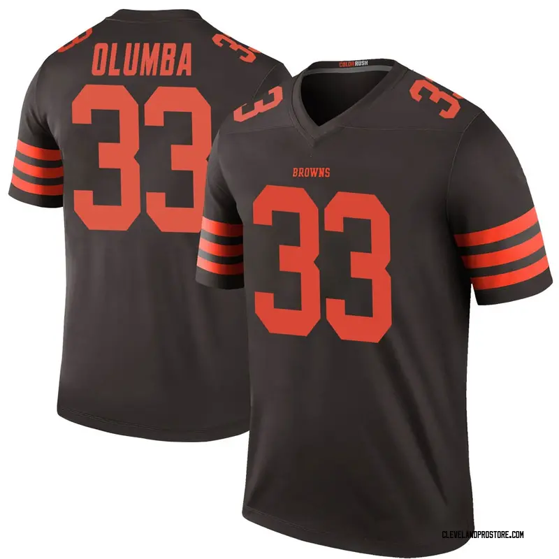 Men's Donovan Olumba Cleveland Browns Color Rush Jersey Brown Legend