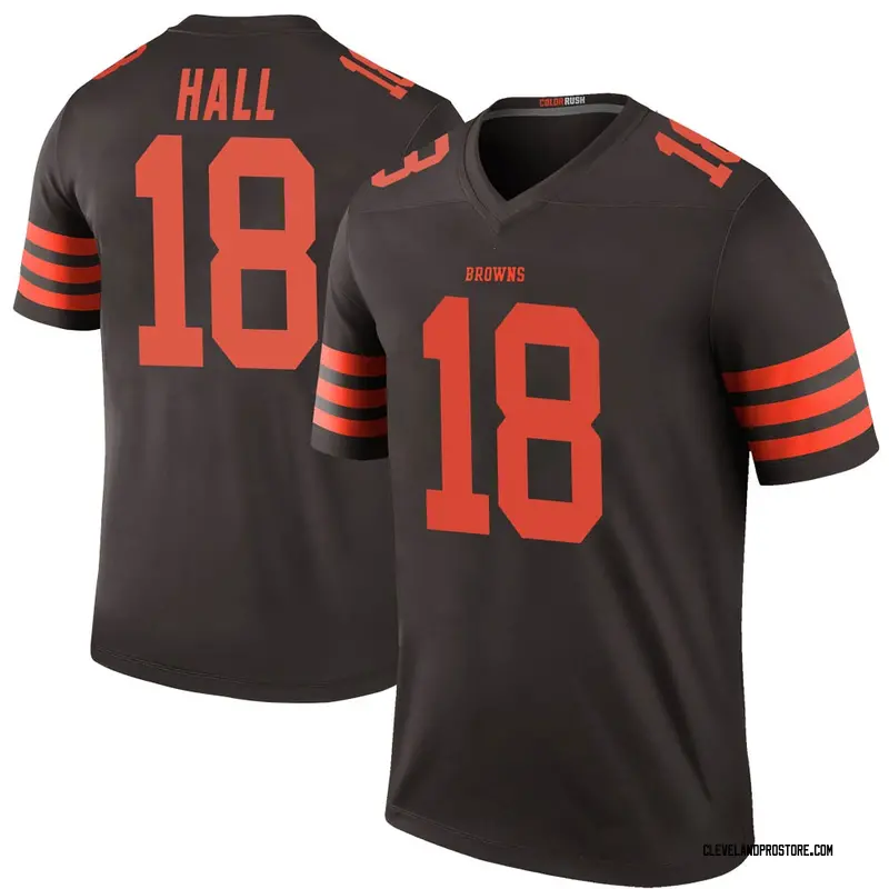 Men's Marvin Hall Cleveland Browns Color Rush Jersey Brown Legend