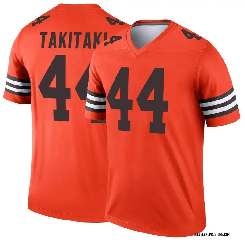 Limited Men's Sione Takitaki Brown Jersey - #44 Football Cleveland