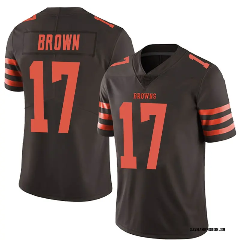 Men's Tony Brown Cleveland Browns Color Rush Jersey Brown Limited