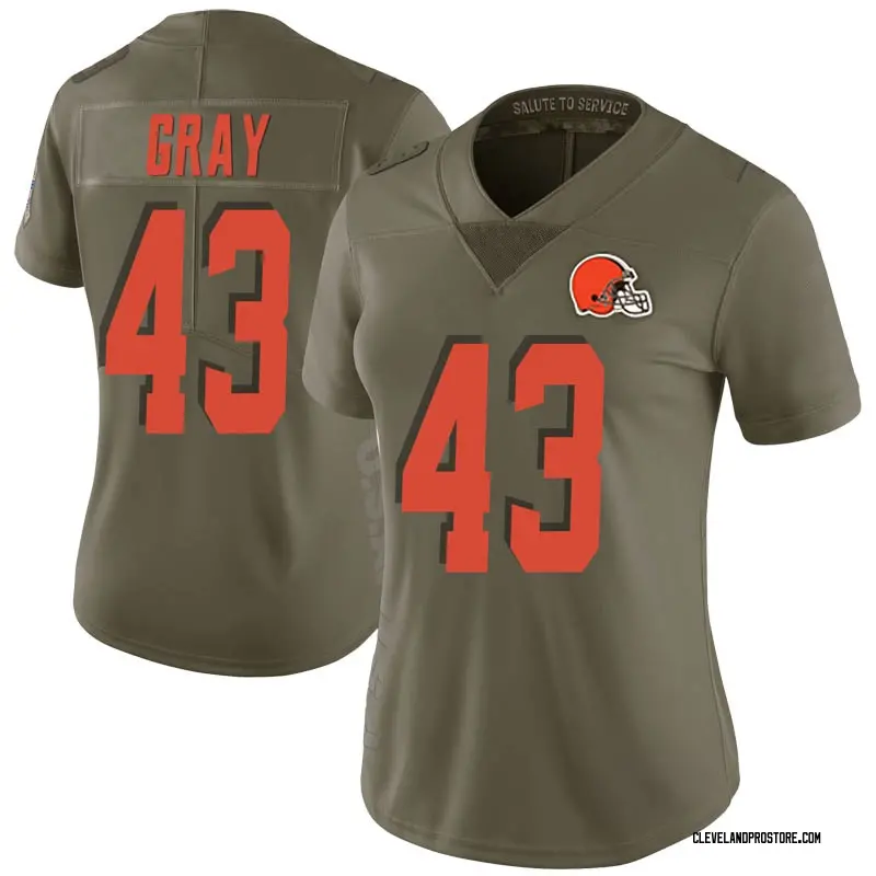 Women's Trayone Gray Cleveland Browns 2017 Salute to Service Jersey ...